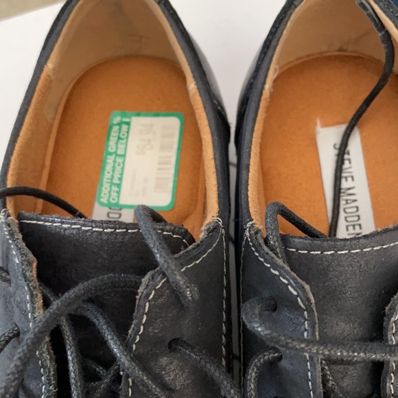 STEVE MADDEN BLACK LEATHER SHOES main image 7